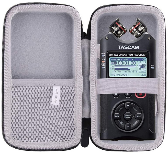 용 TASCAM 휴대용 오디오 레코 DR-40X 전용 보호 캐리어 수납 케이스 - waiyu JP