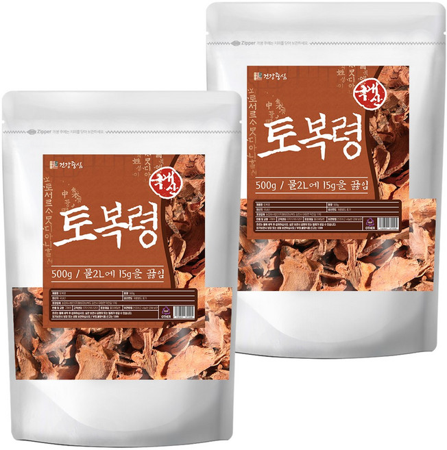 건강중심 국산 토복령 500g 망개나무뿌리, 2개
