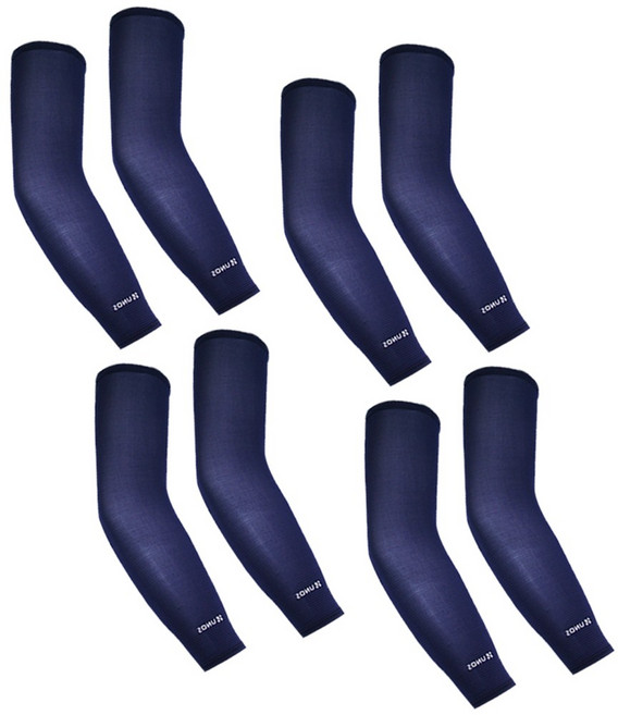 우노스 매직 냉감 쿨 토시 양손 2세트, 스트라이프 네이비, 4개