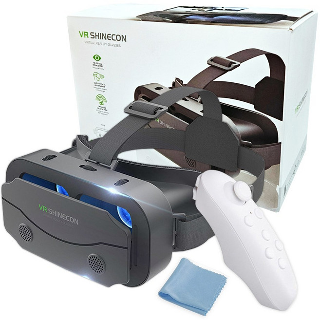 슈와츠코리아 가상현실 게임 VR 기기 G13 + 블루투스 컨트롤러 + 클리너 천, VR-G13 + 블루투스 컨트롤러 + 클리너 천, 1개