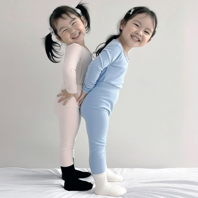 아이스토리키즈 국내제작보온 발열내의 기모내복세트 유아 아동 실내복