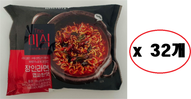 더미식 장인라면 맵싸한맛, 32개