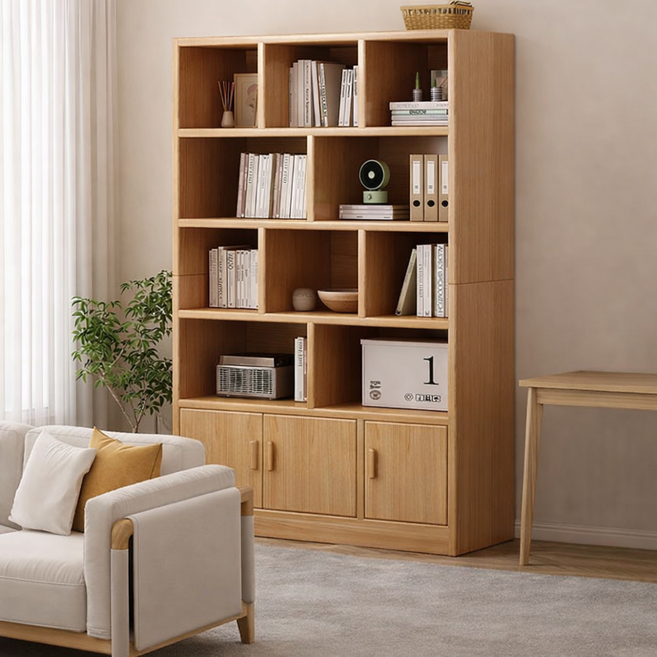 오픈형 책장 수납장 선반장 아파트 홈오피스 인테리어 가구, 5단, 연갈색