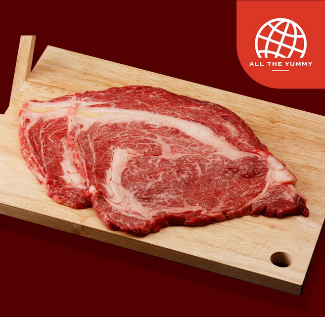 [올더야미]무항생제 명품 한우 1등급 암소 등심400g 한우 등심구이 구이용, 2개, 200g