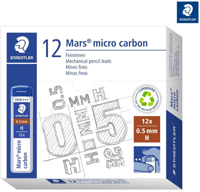 스테들러 샤프심 H, 0.5mm, 5세트