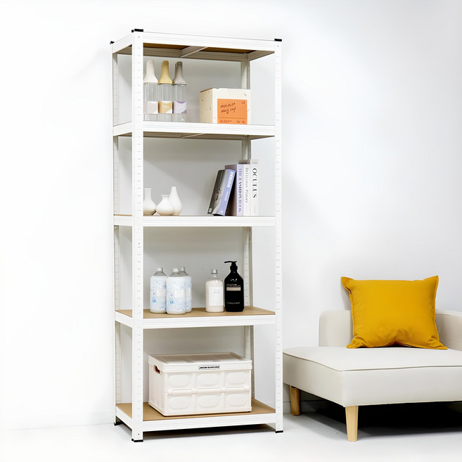 팬물산 이지라이프 경량랙 조립식 앵글선반, 화이트, 5단