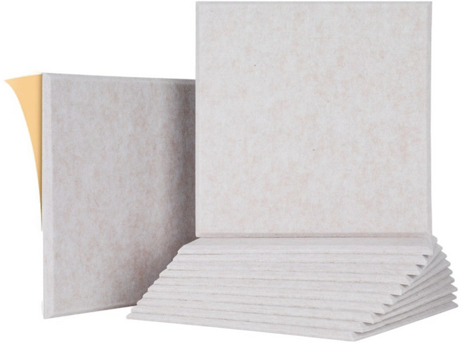 온빛 접착식 인테리어 9T 방음판 흡음재 30cm 30cm, 12개, 베이지