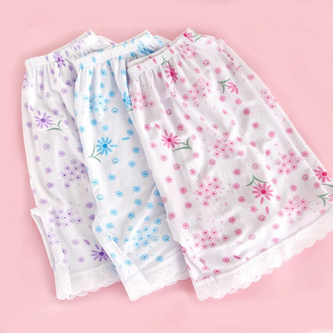 국산 시원하고 쾌적한 인견 플라워 훌라 속바지 빅사이즈 홈웨어 여름 할머니