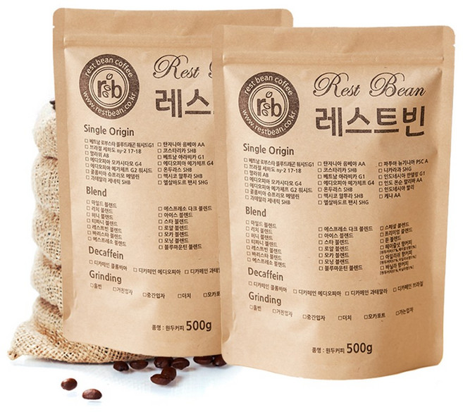 레스트빈 소분 포장 봉투 500gx2장 (별도구매불가), 500g, 2개, 1개입