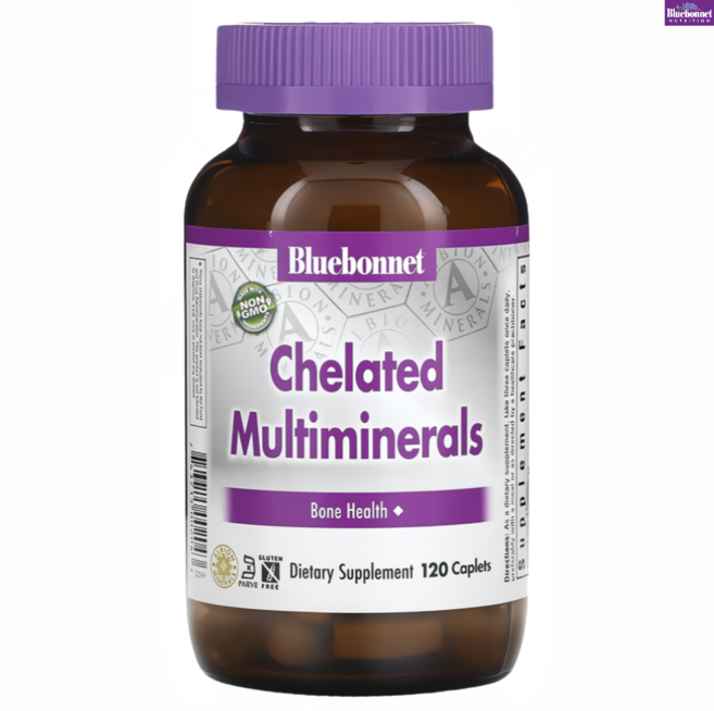 블루보넷 킬레이트 멀티 미네랄 고효능 본헬스, 1개, 120정
