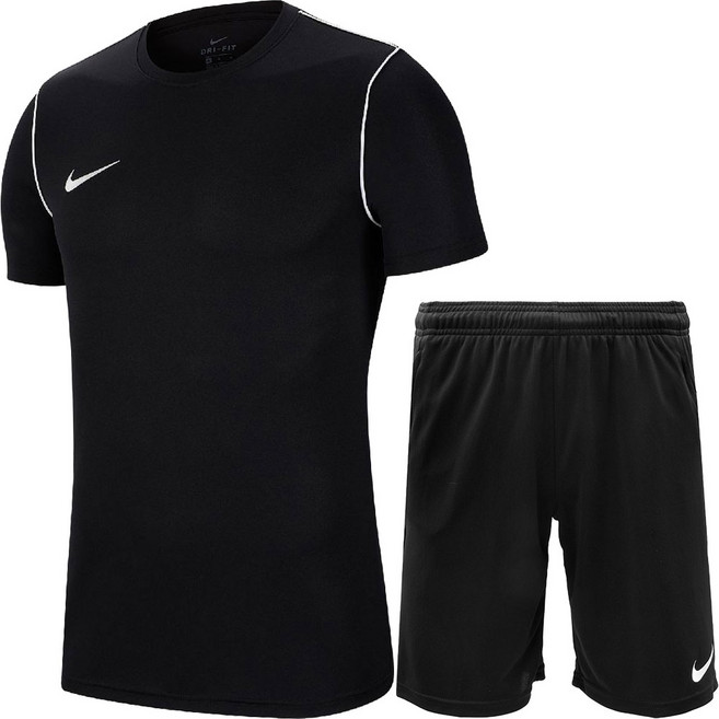 나이키 기능성 반팔티 반바지 운동복 세트 파크 블랙 남여공용 트레이닝복 + ALS 마스크