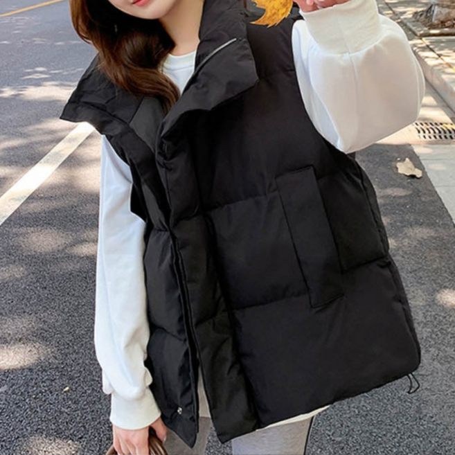 MOA STUDIO 여성 겨울 루즈핏 패딩조끼 프리사이즈