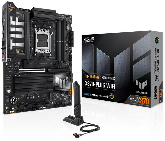 ASUS TUF GAMING X870-PLUS WIFI STCOM 에이수스 컴퓨터 게이밍 PC 메인보드 AMD CPU추천 MainBoard