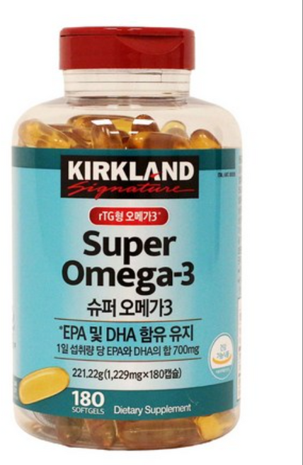 커클랜드시그니춰 슈퍼 오메가3, 180정, 3개
