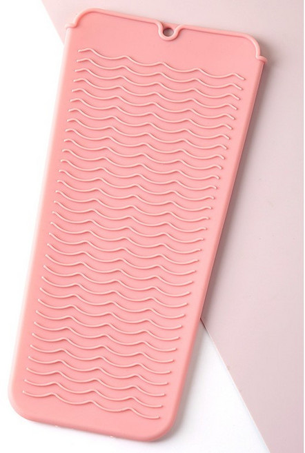 실리콘 고데기 파우치, 1개, 핑크