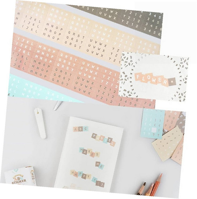 루나mall 알파벳 스티커팩 파스텔 교육자료