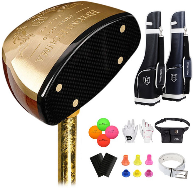 [파크골프 풀세트] 26년형 협회인증 히토미혼마 5스타 파크골프채, 85cm, 남성용 왼손 23호 2장, 90도