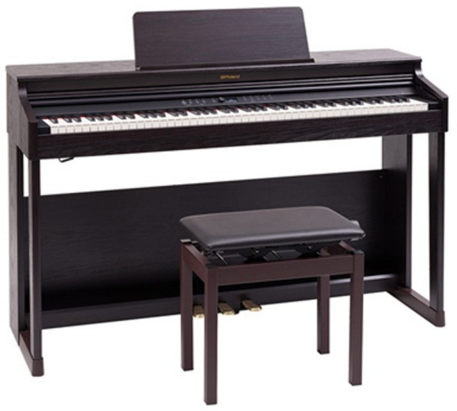 Roland RP701 88鍵 數位鋼琴 滑蓋式電鋼琴 附升降椅, 1個, 玫瑰木, 玫瑰木