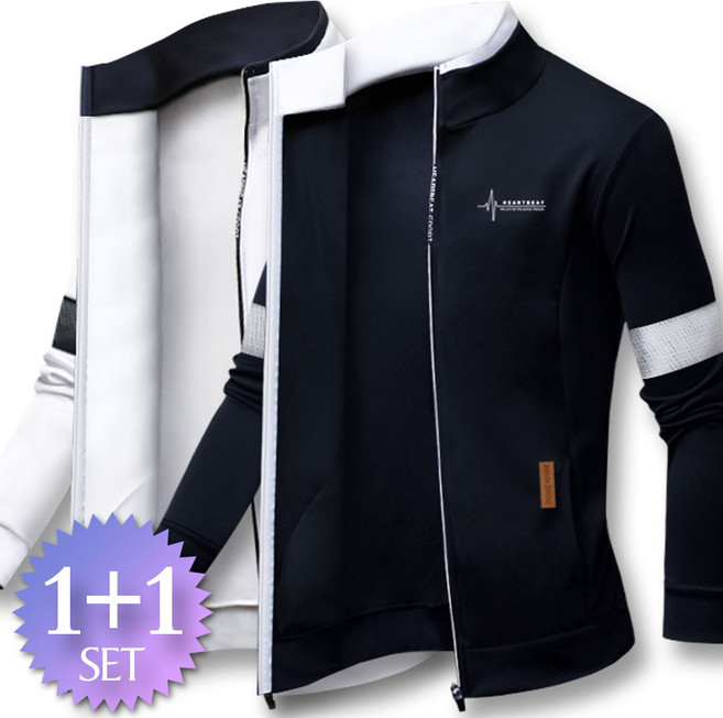 블루포스 제네타 하이넥 집업 1+1세트 남자 트레이닝 점퍼 겨울 남성 츄리닝 자켓