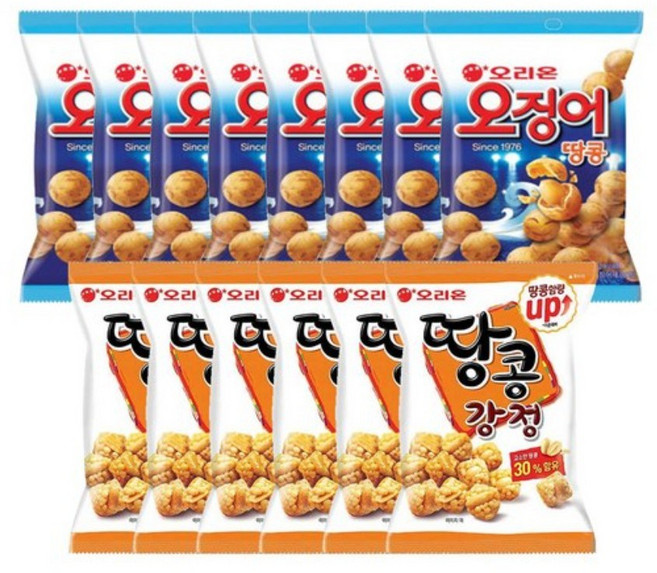블루존 땅콩 과자 세트 (오징어땅콩98g x4 + 땅콩강정80g x4), 98g, 1개