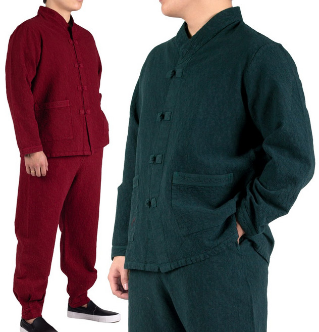 MC220 남여공용 생활한복 봄가을 원단톡톡 저고리 바지 세트