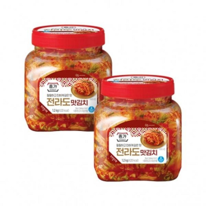 정원 종가 전라도 맛김치 (PET) 1.2kg 2개, 종가 전라도 맛김치 1.2kg 2개