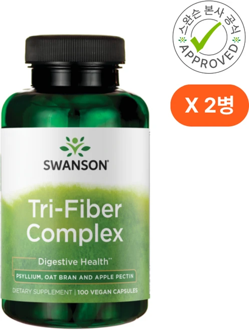 스완슨 트라이섬유 복합체 100 베지캡슐 2개, 100정 - 쿠팡