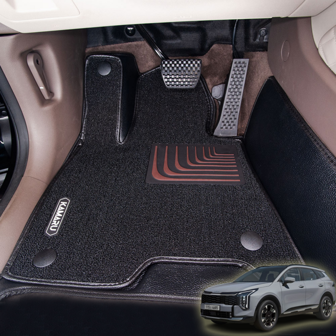 2026 스포티지 6D 듀라매트 카마루 1+2열, 블랙, 블랙, 하이브리드