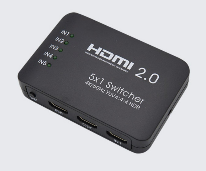 (리모컨포함) 4K 3D입체영상 HDMI 선택기 5대1 / MATRIX 매트릭스 DVI RGB, 1개