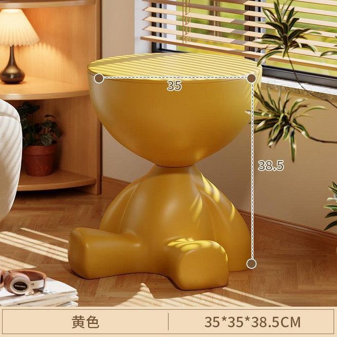 迷你桌子 邊幾 茶几, 黃色
