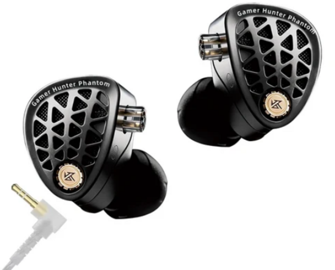 KZ Phantom 펜텀 e스포츠 게이밍 이어폰 3.5mm - 박스 개봉 삼품, Black, 박스개봉 3.5mm No mic