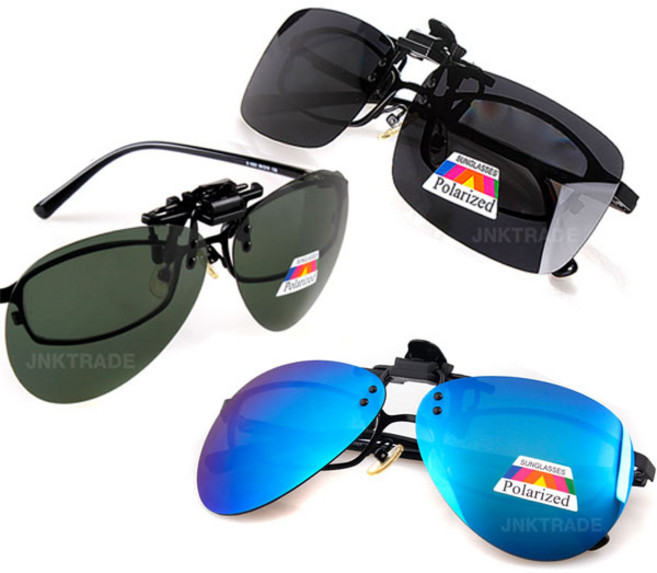 쓰리피 UV코팅 편광선글라스 클립형 낚시 운전 야외활동