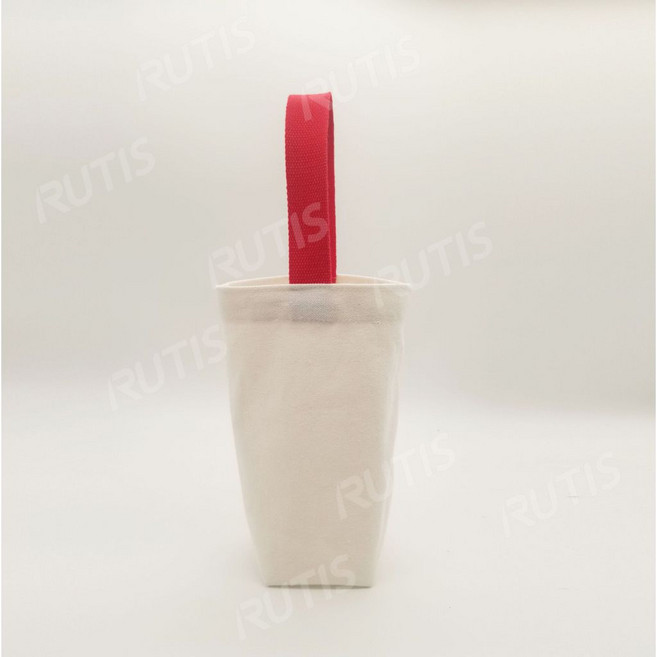 白色環保水杯杯套 飲料手提袋 帆布袋