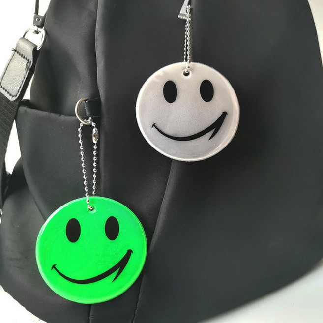 보냄 안전 반사 키링(스마일) 5개입, 퍼플, 1개