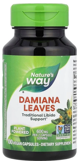 Nature's Way 다미아나 리브 베지 캡슐 100정(캡슐 1정당 300mg) NWY-12200, 1개, 100정 - 쿠팡