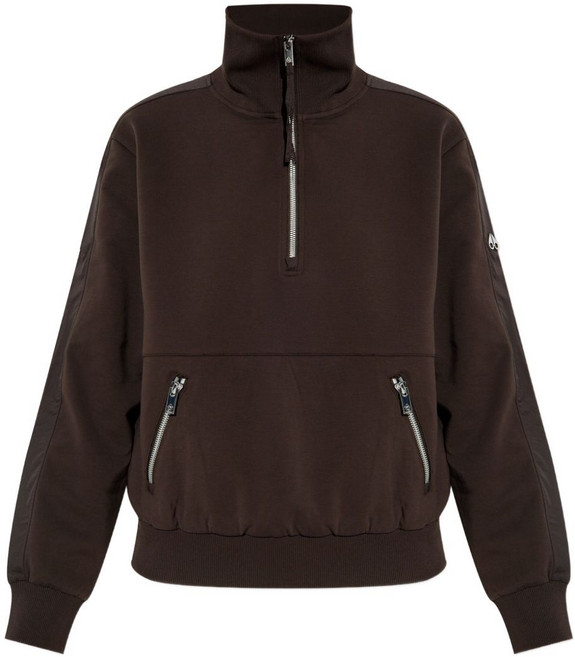 무스너클 믹스 미디어 쿼터 지퍼 스웨트셔츠