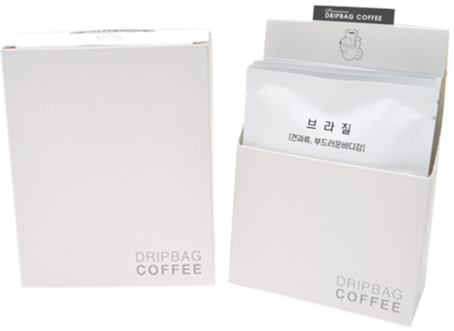 (DB_08)미스터빈 드립백 심플 미색 포장박스(5개입용) 10개, 1개