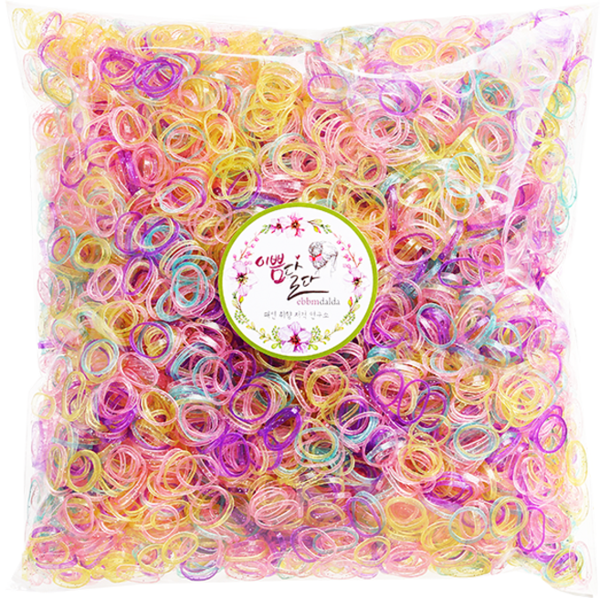 이쁨달다 슈가퐁 극소SS 아가용 봉봉머리끈 칼라고무줄 100g 이쁨밴드