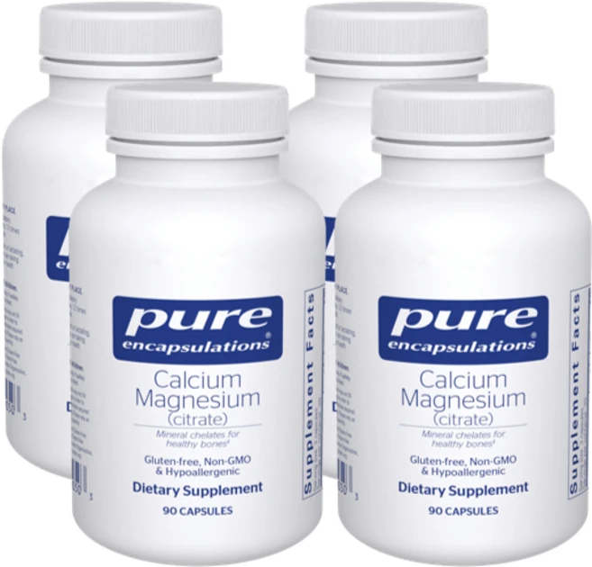 퓨어인캡슐레이션 칼슘 마그네슘 시트레이트, 4개, 90정 - 쿠팡