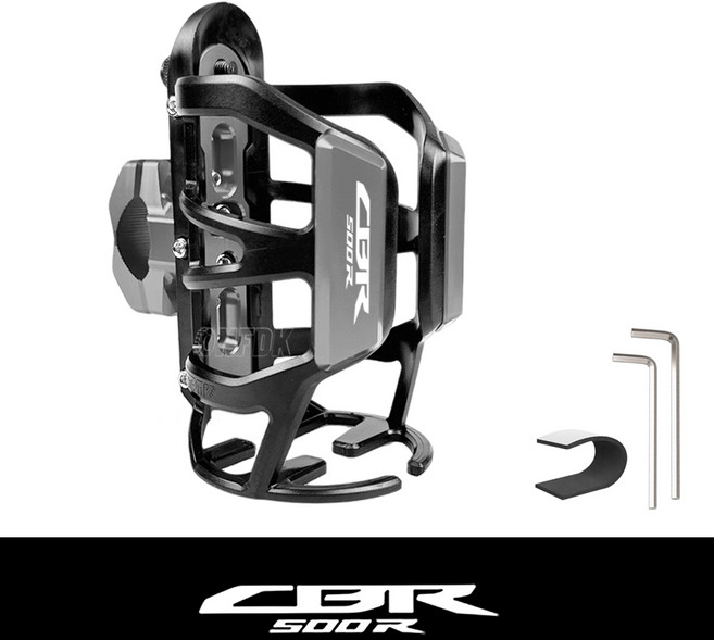 바이크 오토바이컵홀더 거치대 혼다 호환 용 CBR600RR CBR 600 RR CBR500R 500 R CBR300R 오토바이 음료수 컵 홀더 케이지 물병 액세서리, [02] Titanium-CBR500R