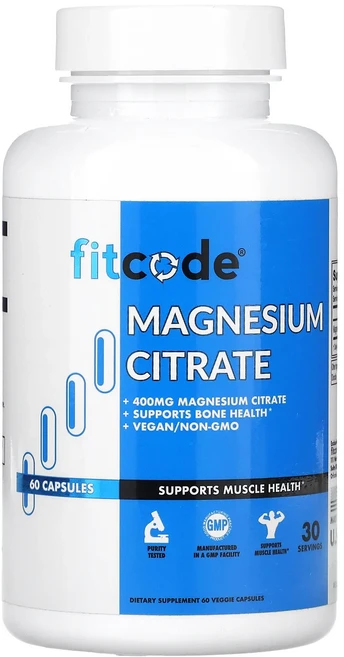 헁복하고 건강하세요 fitcode 마그네슘시트레이트 베지 캡슐 60정(캡슐 1정당 200mg) 늘 챙기셔야합니다, fitcode마그네슘시트레이트베지캡슐60정캡슐1정당20, 1개 - 쿠팡