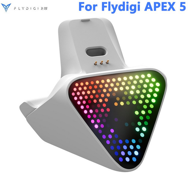Flydigi 충전 도크 보관 가방 Flydigi APEX 5 Elite 컨트롤러 기본 전원 어댑터 용 스틱 홀더 스탠드 교체, [02] White Charging Dock, 1개