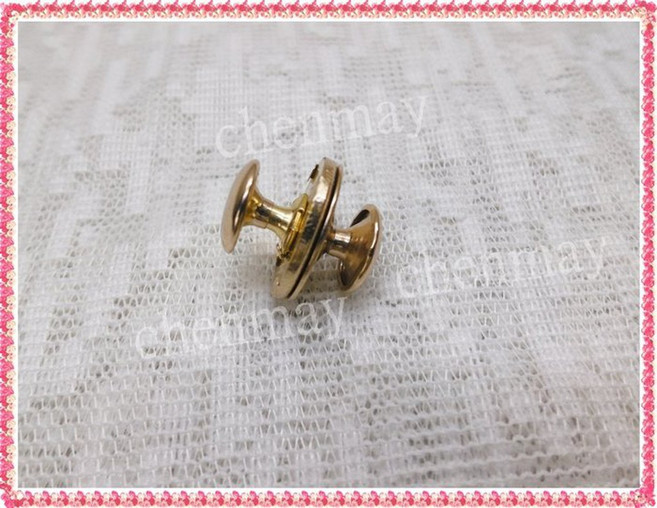 18mm/14mm淺金色超薄雙撞磁扣/磁釦 拼布縫紉材料, 1個, 14mm高級掛鍍淺金(10個一包), 淺金色