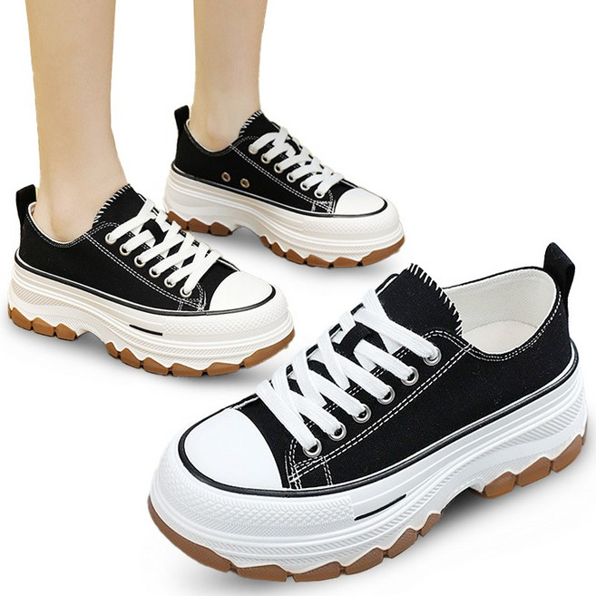 스토리원 여성 데님 캔버스 키높이 플랫폼 스니커즈 SH-WSN-BR301