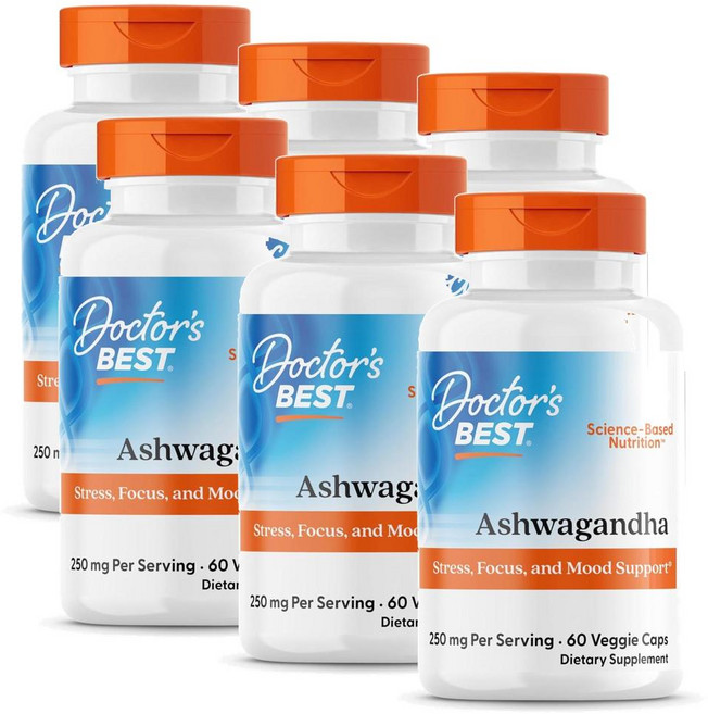 닥터스베스트 아슈와간다 125mg 캡슐 Doctor's Best Ashwagandha with Sensoril, 6개, 60정