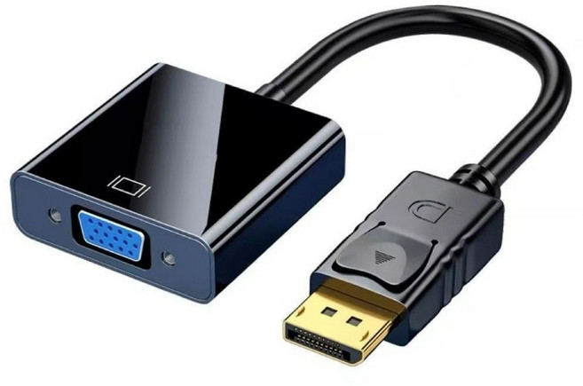 【轉接線】DisplayPort轉VGA DP轉VGA轉接線 1080P高清轉換器 筆電電腦接螢幕20cm, 1個, 135-61