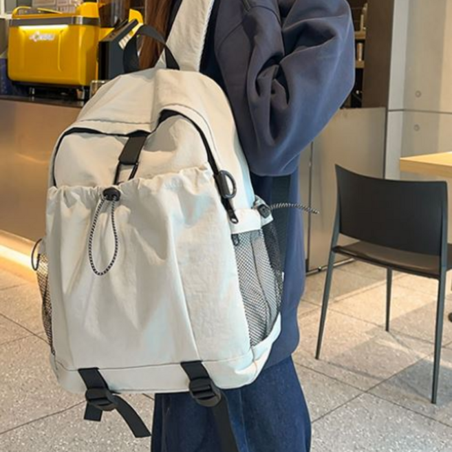 하니모아 나일론 방수 경량 데일리 캐주얼 백팩