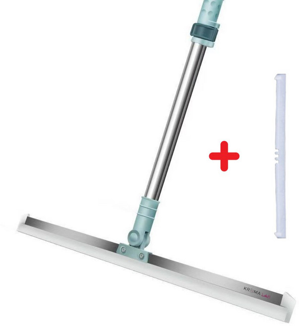 크로마랩 길이조절 욕실 물기제거 스퀴지 물기 제거기 창문 닦이 실리콘 빗자루, 민트, 1세트