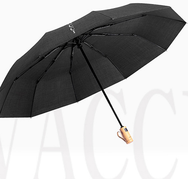 바찌(VACCI) 로고 3단 나무손잡이 고급 빅사이즈 자동우산