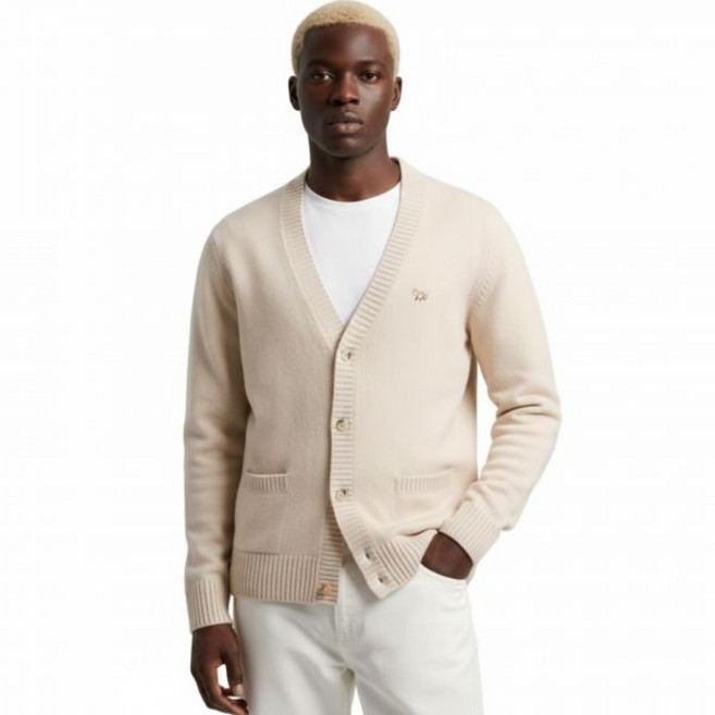 공식정품 메종키츠네 남성 가디건 니트 선물 MAISON KITSUNE BABY FOX PATCH COSY CARDIGAN (HM00501KT1006-BE/P220) (베이비 폭